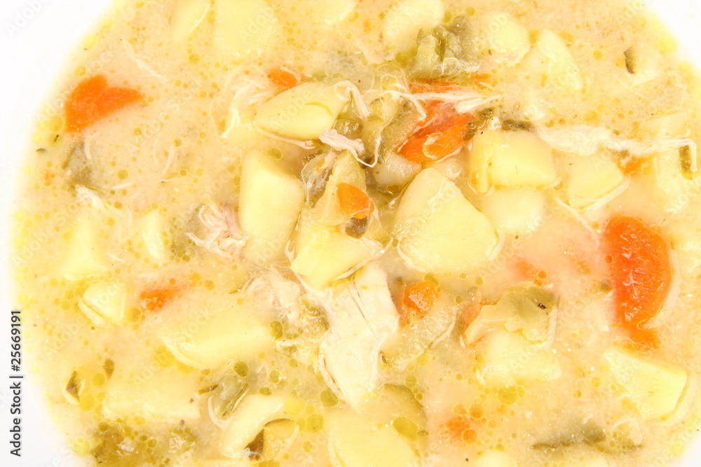 Pickled cucumber soup in close up, traditional Polish cuisine Pickled cucumber soup in close up, traditional Polish cuisine