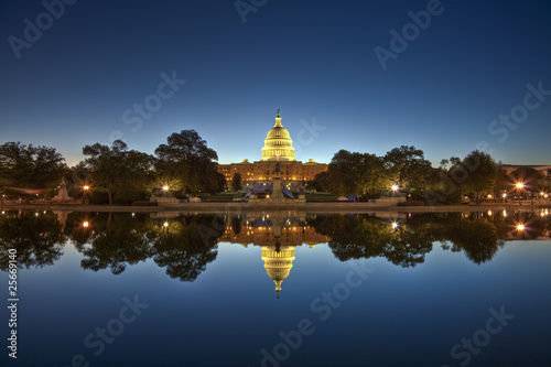 U.S. Capitol at night