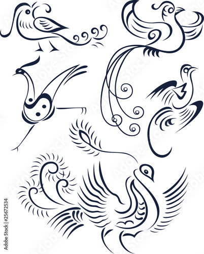 bird graphic symbol design