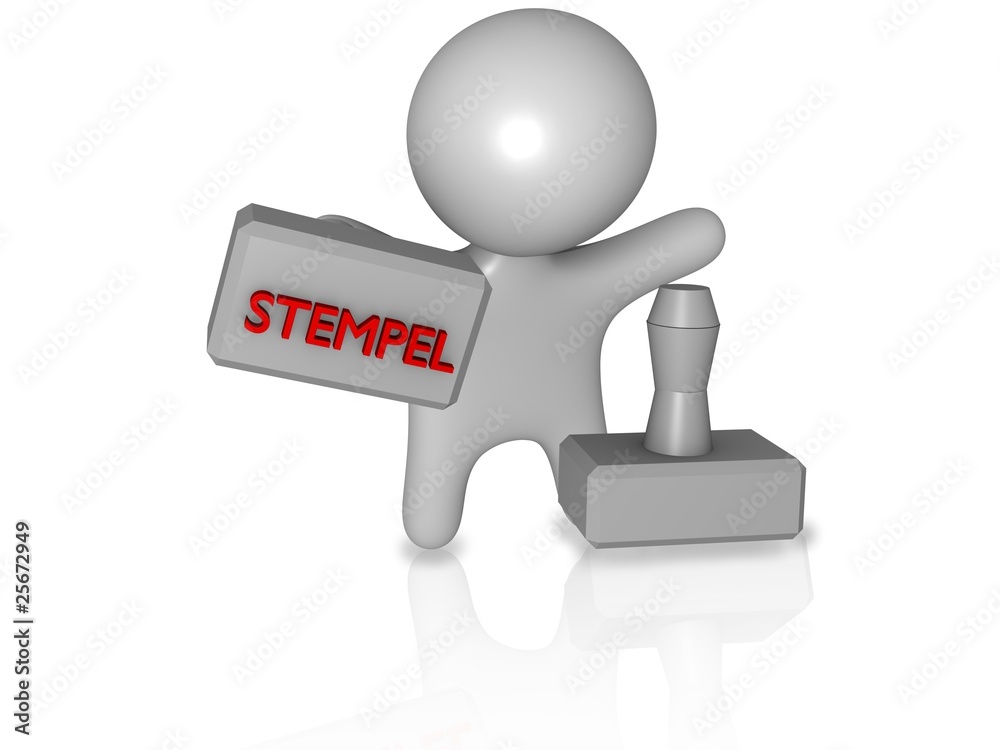 Stempel 3d Männchen 2