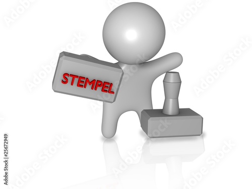 Stempel 3d Männchen 2