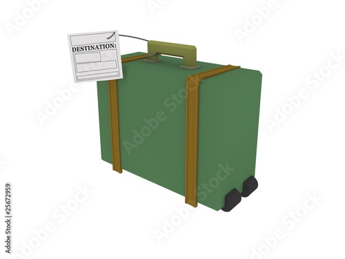 3d Koffer mit Textfeld 