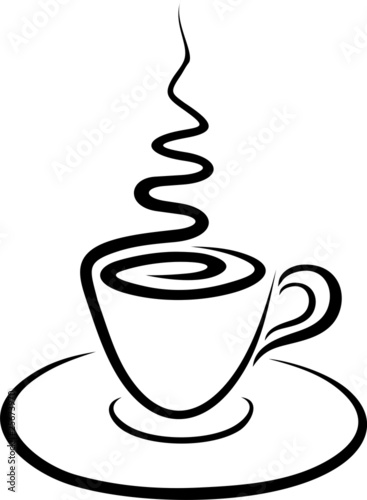 Caffe in Tazzina Astratto-Abstract Cup of Coffee-Vector