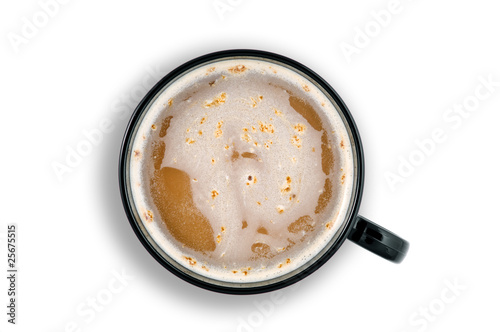 Hot coffee cup with clipping path