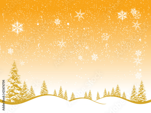 Winter forest, christmas background for your design