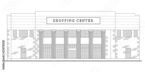 shopping center mall shop drawing