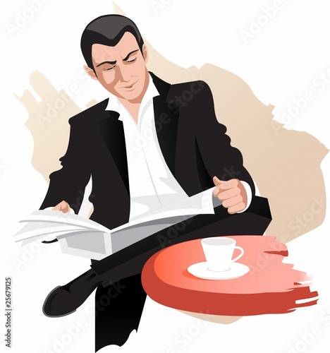 men with newspaper