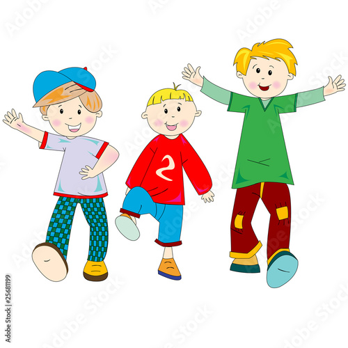 happy kids cartoon