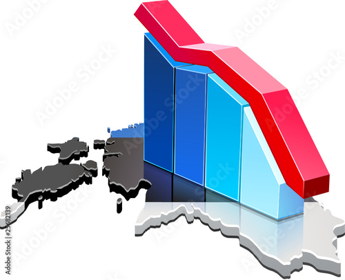 Statistiques de l'Estonie à la baisse (détouré)