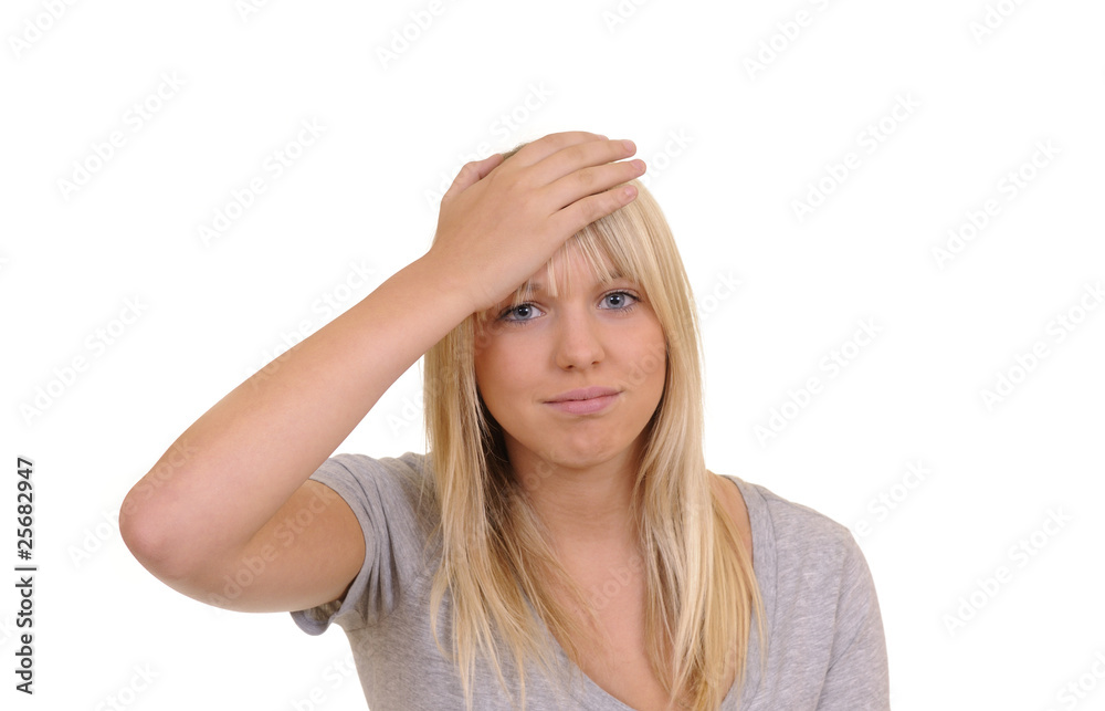 Fototapeta premium Junge Frau ist verärgert