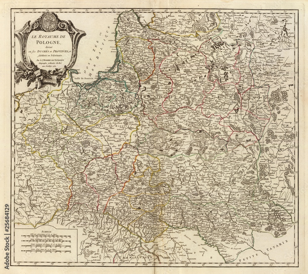 Naklejka premium Old map