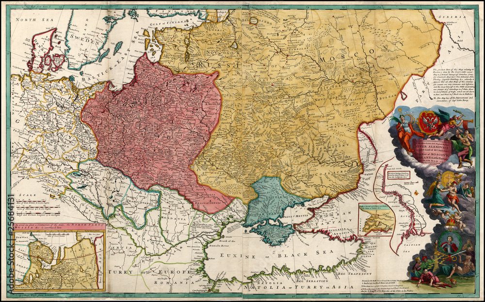 Naklejka premium Old map