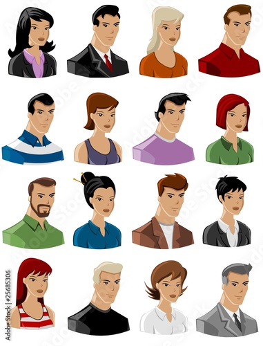 set of vector peoples icons