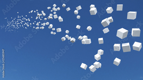 cube balloons on the sky background © style67