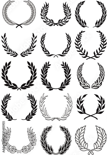 Laurel Wreaths vector set