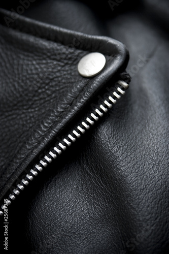 Leather jacket detail