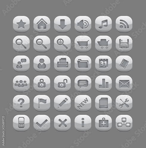 modern web icons - gray series