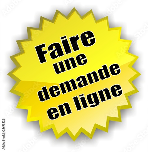 étiquette faire une demande en ligne