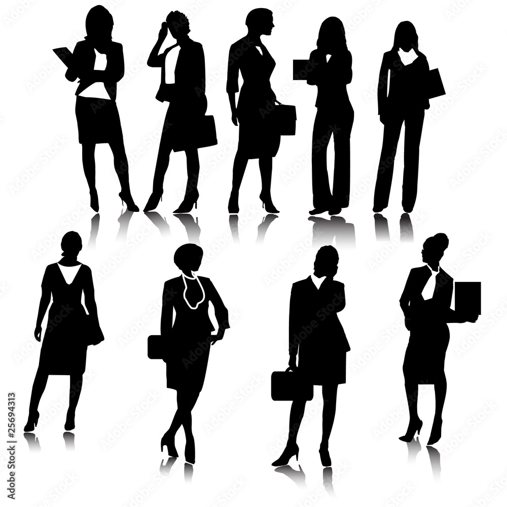 Business Woman Silhouette Clip Art