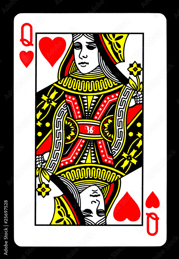 Fototapeta premium Queen of Hearts Playing Card