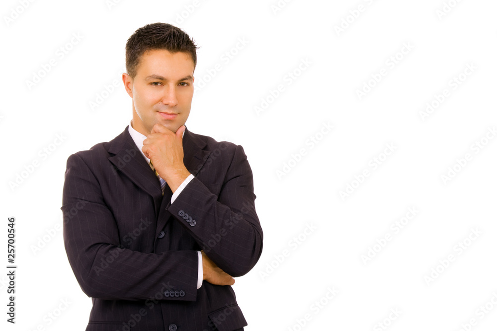 young business man portrait isolated on white young business man portrait isolated on white