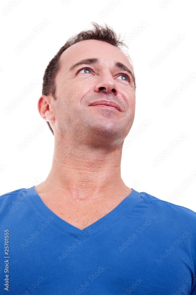 Fototapeta premium Portrait of a handsome middle-age man smiling