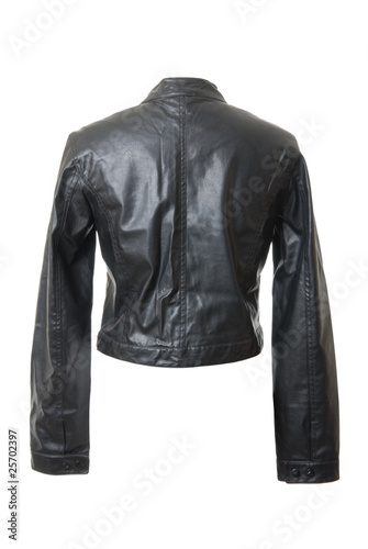 Back of female leather jacket # 2 | Isolated