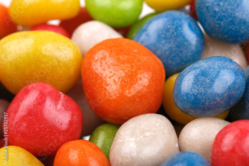 Multicolored sweets covered with glaze