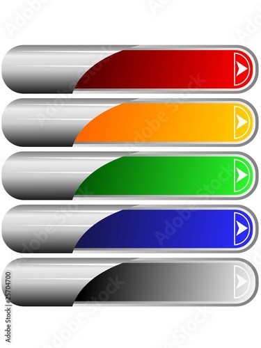 Free Download Set of color long buttons - GFXLoad