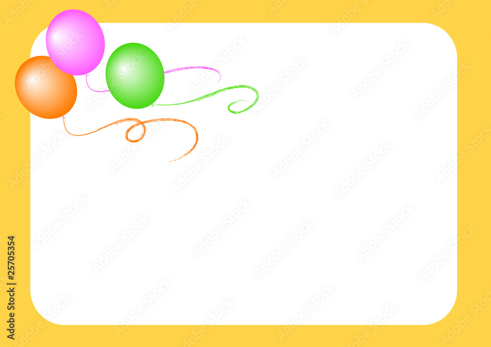 cornice orizzontale con palloncini Stock Illustration | Adobe Stock