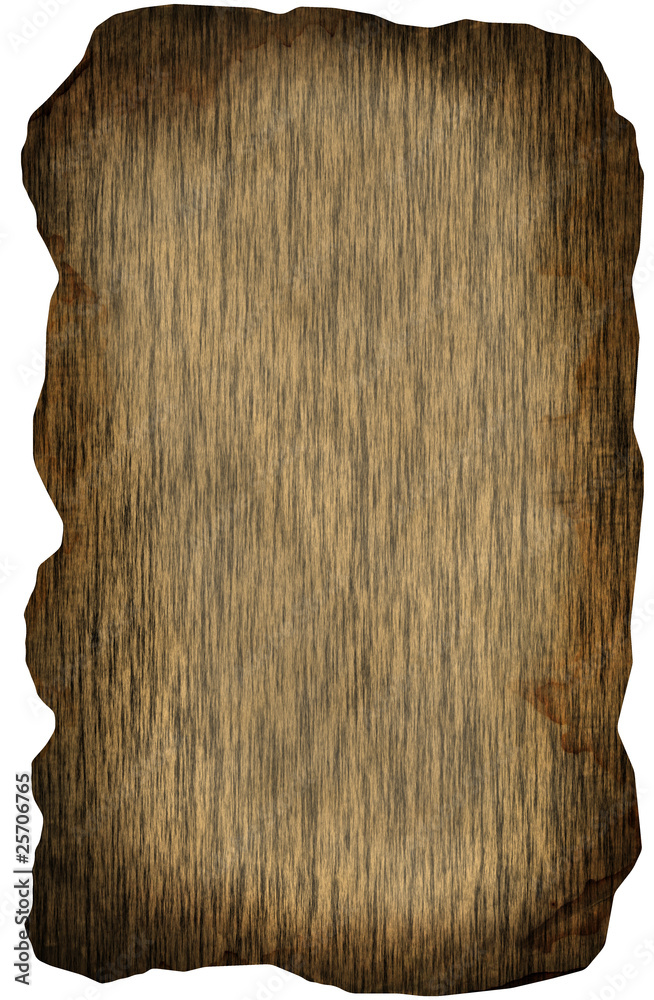 piece of wood isolated on white