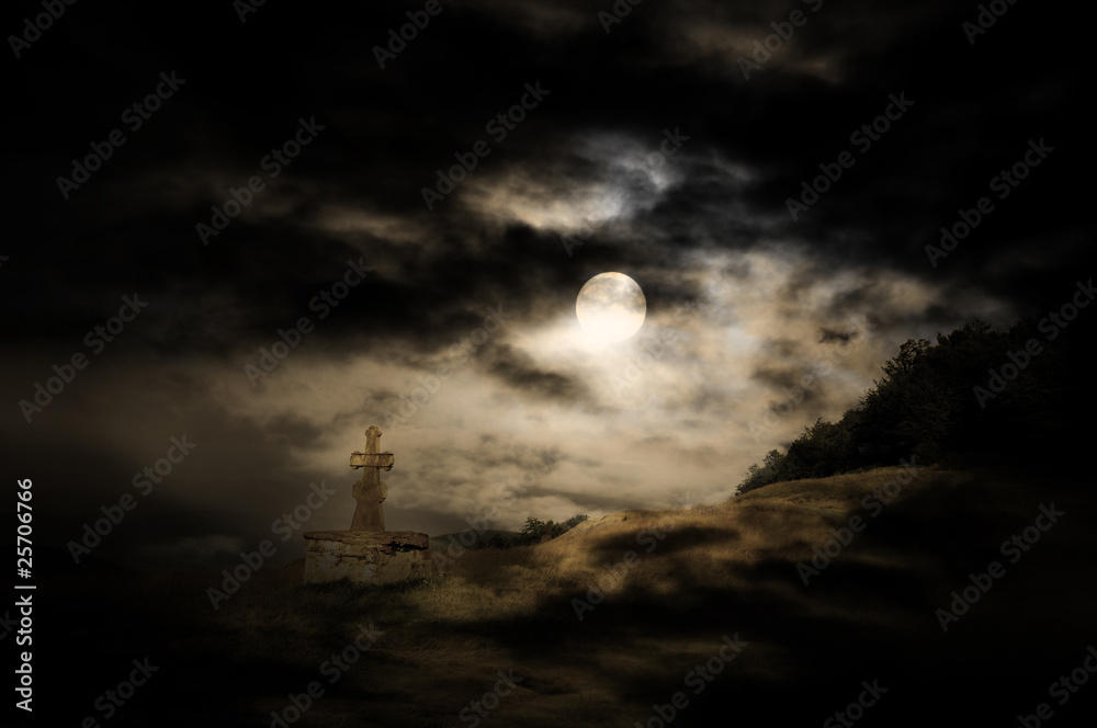 Halloween scenery background