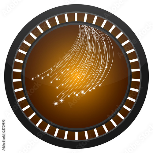 Optic fibers button