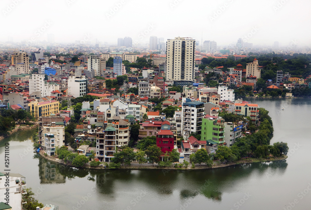 Fototapeta premium Cityscape of Hanoi city in Vietnam