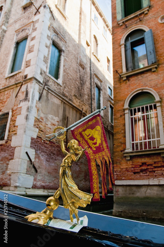 Gondola detail at Venice, Italy