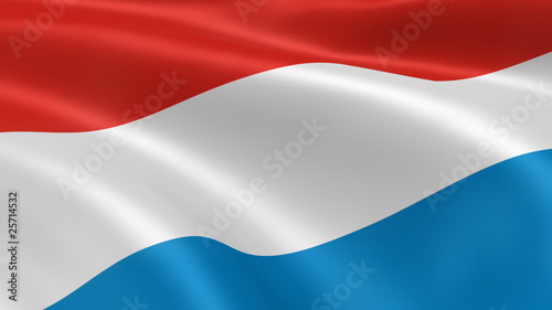 Luxembourger flag in the wind
