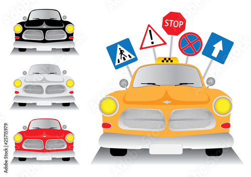 Yellow car, taxi