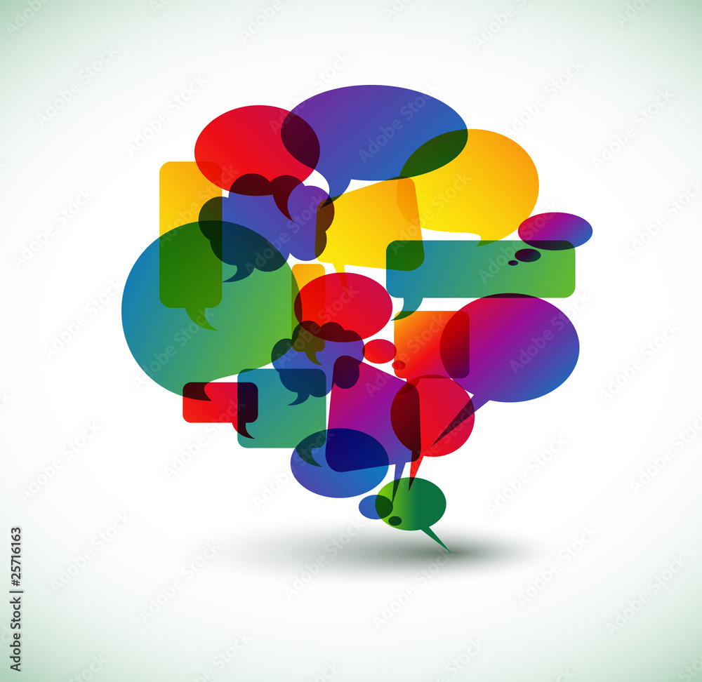 Abstract big speech bubble