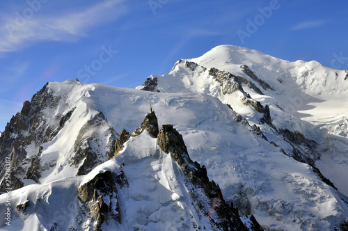 Cuadro en lienzo Aiguille du Midi et Mont-Blanc