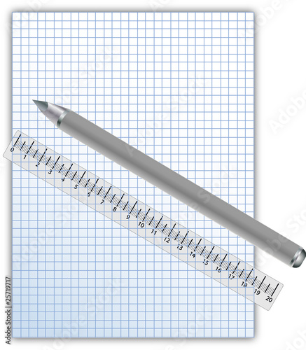 Papier, Kugelschreiber & Lineal