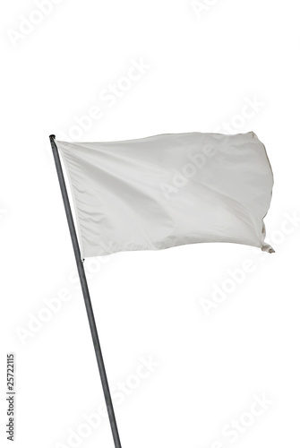 White flag isolated photo