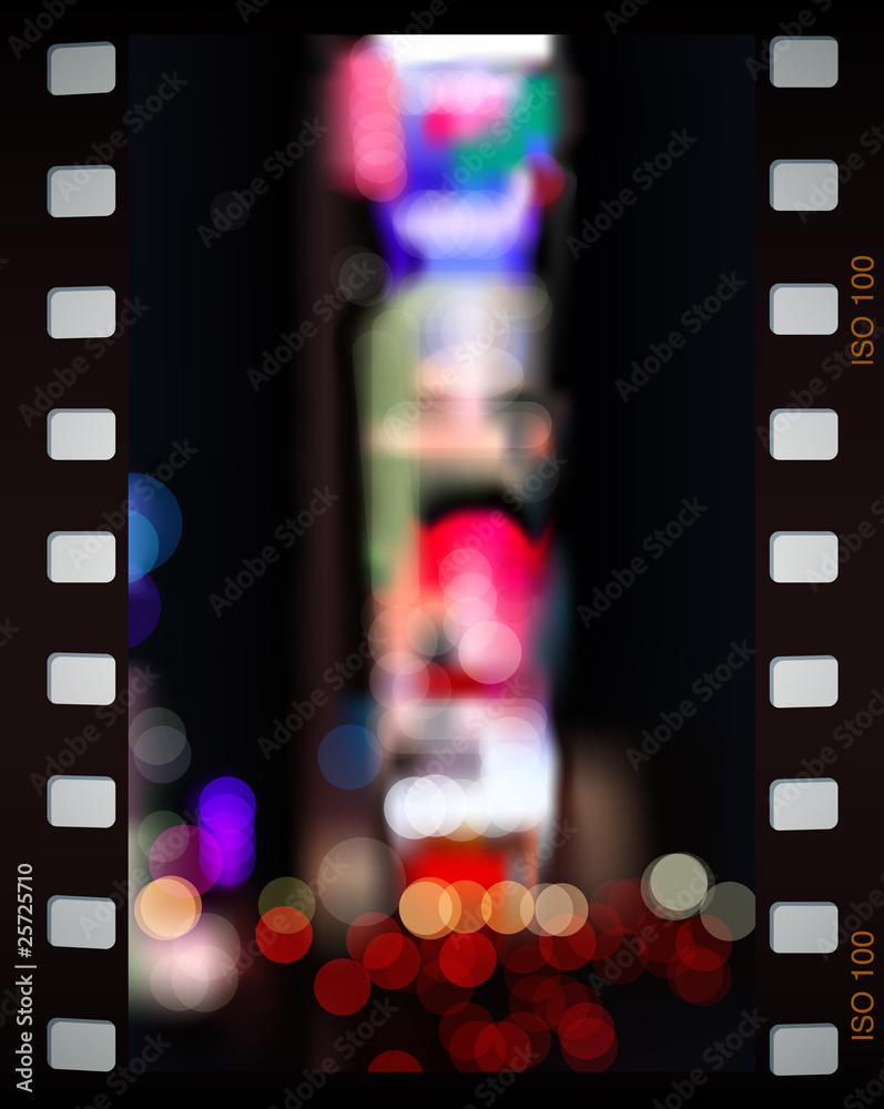 Obraz premium Time Square city lights, vector illustration