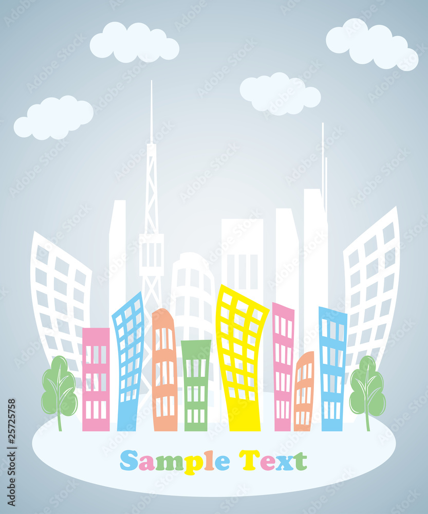 Fototapeta premium Abstract Town Background