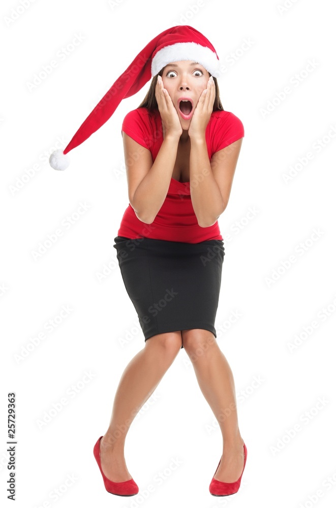 Christmas woman shocked