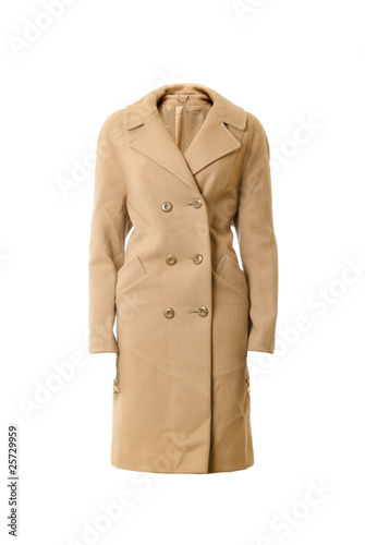 Female wool overcoat | Isolated