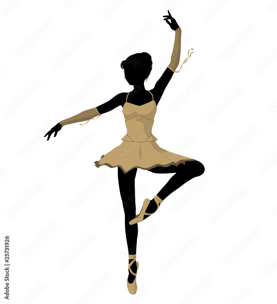 Obraz premium Ballerina Illustration Silhouette