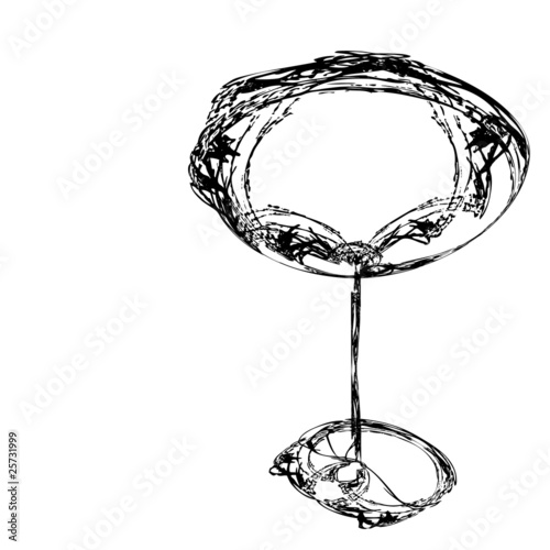 The stylized wine glass for fault