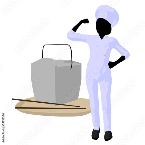 Female Chef Art Illustration Silhouette photo