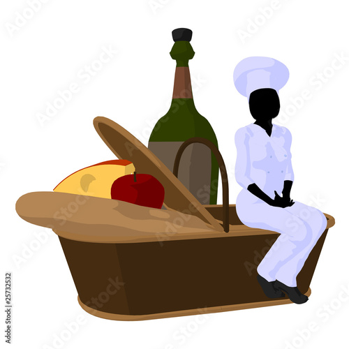 Female Chef Art Illustration Silhouette photo