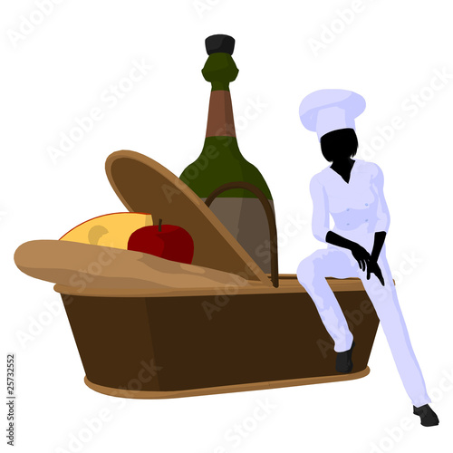 Female Chef Art Illustration Silhouette photo